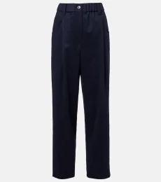 Pantalones rectos de lana con cuentas Monili