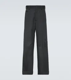 Pantalones rectos de lana Pantalones rectos de lana
