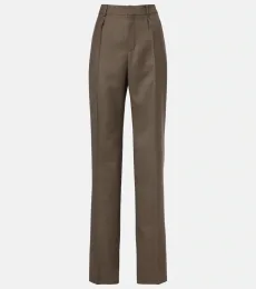 Pantalones rectos de lana Pantalones rectos de lana