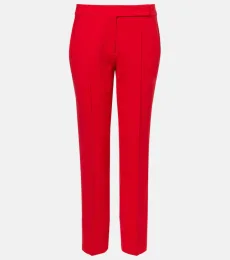 Pantalones slim cropped de tiro medio Pantalones slim cropped de tiro medio
