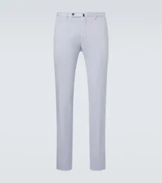 Pantalones slim de algodón y seda Pantalones slim de algodón y seda
