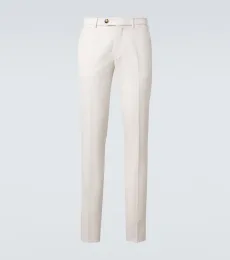 Pantalones slim de gabardina de algodón Pantalones slim de gabardina de algodón