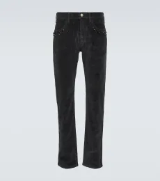Pantalones slim de pana de algodón Pantalones slim de pana de algodón