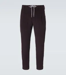 Pantalones slim de pana de algodón y cachemir Pantalones slim de pana de algodón y cachemir