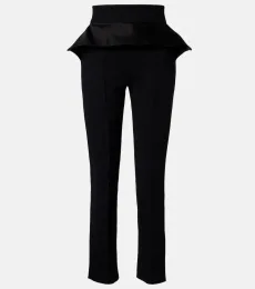Pantalones slim Relate de satén con peplum Pantalones slim Relate de satén con peplum
