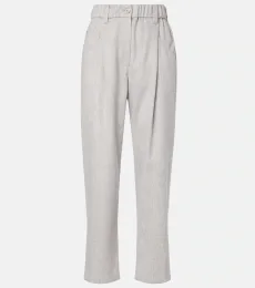 Pantalones tapered de lana con cuentas Monili Pantalones tapered de lana con cuentas Monili
