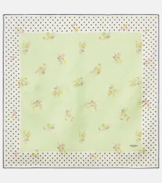 Pañuelo de sarga de seda estampada Pañuelo de sarga de seda estampada
