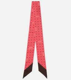 Pañuelo de sarga de seda estampado Pañuelo de sarga de seda estampado