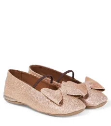 PÃPÃ Bright glitter ballet flats