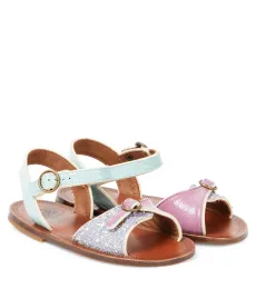 PÃPÃ Glitter leather sandals PÃPÃ Glitter leather sandals
