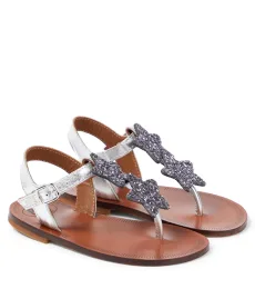 PÃPà Laminato appliquà leather sandals PÃPà Laminato appliquà leather sandals