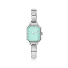 Paris Green Watch - Silver