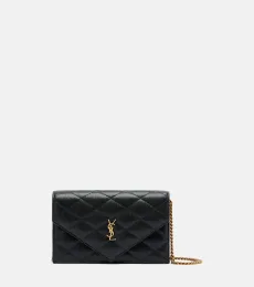Paris leather wallet on chain Paris leather wallet on chain