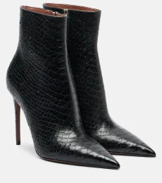 Paris Texas Vera 105 snake-effect leather ankle boots