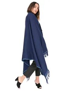Pashmina Shawl Wraps for Women - Multi-use Wool Scarf to Keep Your Neck and Full Body Warm - Travel Blanket Wrap - Handmade Blanket Scarf - Atlantic Blue Shawl Blue 2 Pashmina Shawl Wraps for Women - Multi-use Wool Scarf to Keep Your Neck and Full Body Warm - Travel Blanket Wrap - Handmade Blanket Scarf - Atlantic Blue Shawl Blue 2