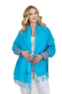Pashmina Shawls and Wraps Scarf for Women (Turquoise) Pashmina Shawls and Wraps Scarf for Women (Turquoise)