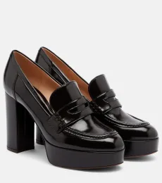 Patent leather loafer pumps Patent leather loafer pumps