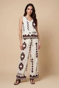 Pattern Wide Leg Trouser 14 Pattern Wide Leg Trouser 14
