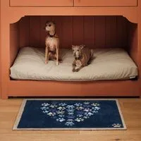 Paws For Love Blue Washable Doormat