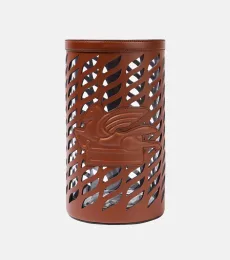 Pegaso leather-trimmed glass vase Pegaso leather-trimmed glass vase