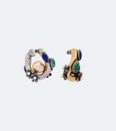 Pendientes de aro con cristales Pendientes de aro con cristales