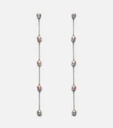 Pendientes de oro de 14 ct con diamantes y perlas Pendientes de oro de 14 ct con diamantes y perlas