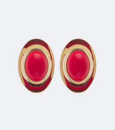 Pendientes Sculpted Gem adornados Pendientes Sculpted Gem adornados