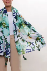 Peony Printed Scarf - Multicolour Peony Printed Scarf - Multicolour