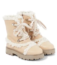 PèPè Botas de piel con borrego sintético PèPè Botas de piel con borrego sintético