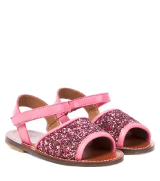 PèPè Sandales en cuir à paillettes PèPè Sandales en cuir à paillettes