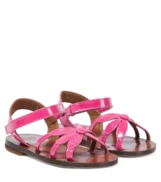 PèPè Sandales en cuir verni à fleurs PèPè Sandales en cuir verni à fleurs
