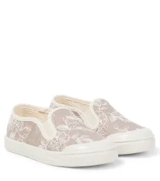 PèPè Zapatillas slip-on de denim bordado PèPè Zapatillas slip-on de denim bordado