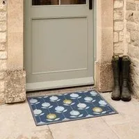Pepino Blue Outdoor Doormat