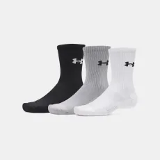 Performance Cotton Unisex 3-Pack Crew Socks White Steel Steel Performance Cotton Unisex 3-Pack Crew Socks White Steel Steel