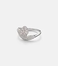 PersÃe Wave Alliance 18kt white gold ring with diamonds PersÃe Wave Alliance 18kt white gold ring with diamonds