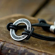 Personalised Silver Washer Bracelet Personalised Silver Washer Bracelet