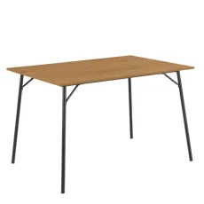 Peru 4 Seat Dining Table In Black And Oak