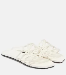 Petal Anagram leather slides Petal Anagram leather slides