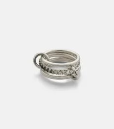 Petunia sterling silver ring with diamonds Petunia sterling silver ring with diamonds