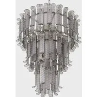 Philipp Plein Chandelier Rodeo Drive L Smoke Glass Nickel Finish Philipp Plein Chandelier Rodeo Drive L Smoke Glass Nickel Finish
