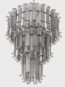 Philipp Plein Chandelier Rodeo Drive Smoke Glass Nickel Finish Philipp Plein Chandelier Rodeo Drive Smoke Glass Nickel Finish