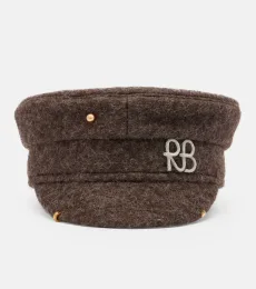 Pierced wool-blend newsboy cap Pierced wool-blend newsboy cap