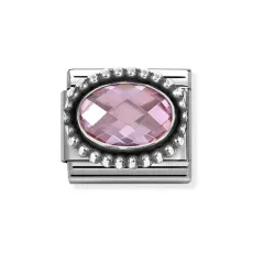 Pink Faceted Stone Charm Pink Faceted Stone Charm