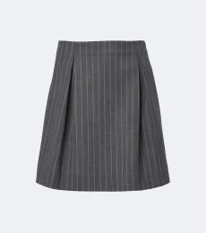 Pinstripe virgin wool miniskirt Pinstripe virgin wool miniskirt