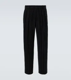 Pinstripe wool-blend suit pants Pinstripe wool-blend suit pants