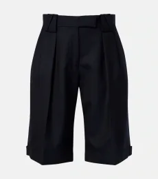 Pinstriped virgin wool Bermuda shorts Pinstriped virgin wool Bermuda shorts
