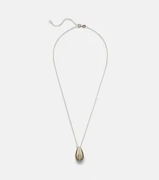 Pistachio 14kt gold necklace with diamonds