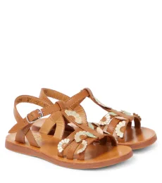Plagette Multi Daisy leather sandals Plagette Multi Daisy leather sandals