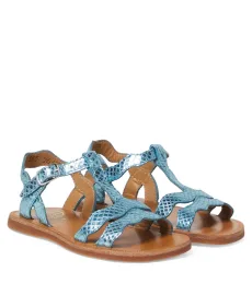 Plagette snake-effect leather sandals Plagette snake-effect leather sandals
