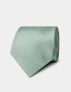 Plain Duck Egg Blue Repp Tie Silk Men's Plain Duck Egg Blue Repp Tie Silk Men's